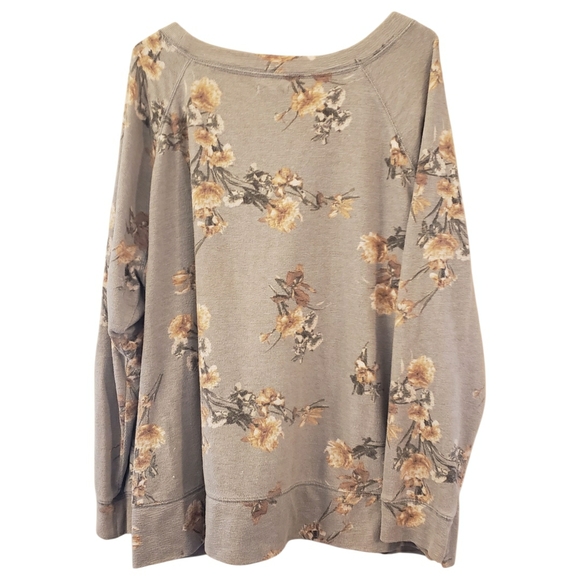 Maurices Floral Print Gray Sweatshirt - Picture 2 of 3